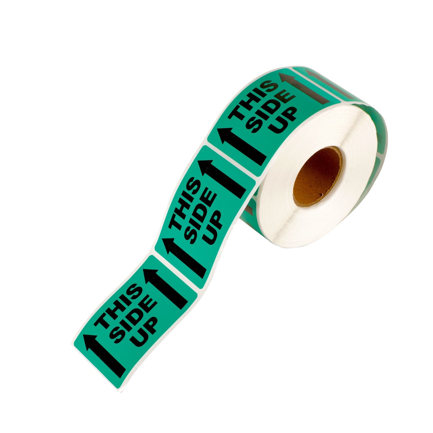 This Side Up Label 50.8 x 76.2mm Green 550pcs/roll (12 rolls per carton) - PackQueen