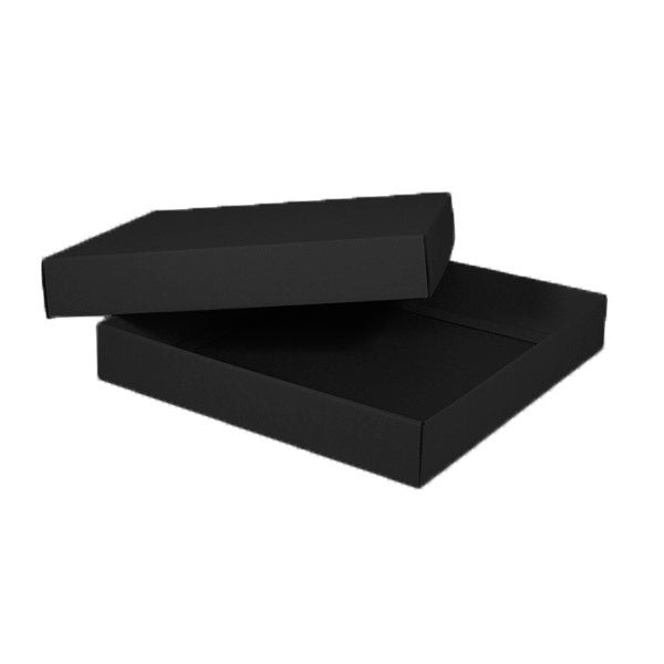 Two Piece 300mm Square Cardboard Gift Box - 50mm High - PackQueen