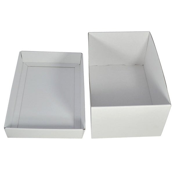 Two Piece Cardboard Shoe Box - 150mm High - Base & Lid - PackQueen