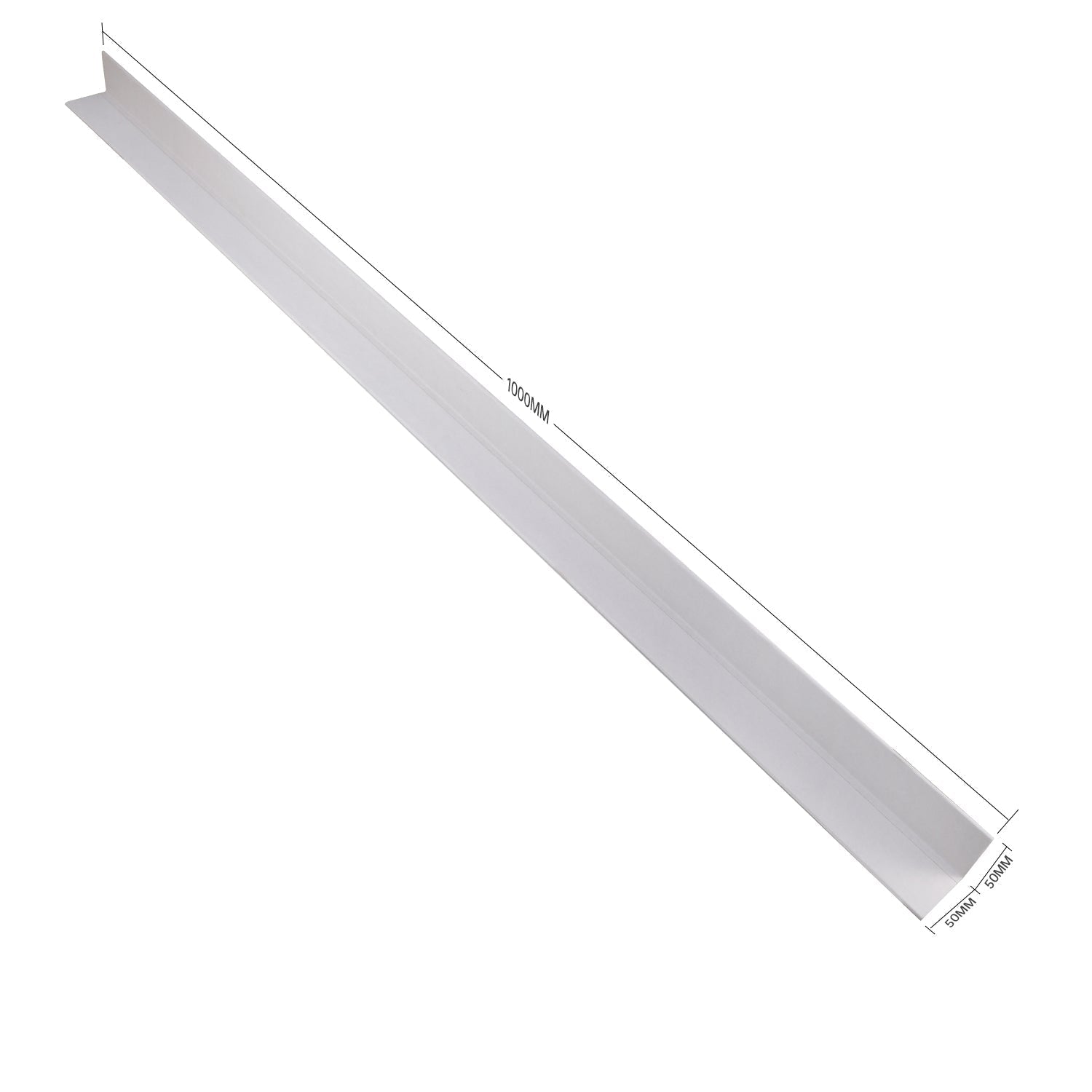 White Cardboard Edge Protectors 50x50x1000mm 3.5mm - 25 Pack - PackQueen