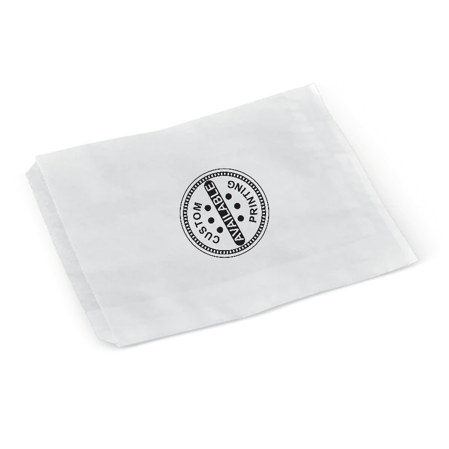 White Flat Bags - Assorted Sizes Available - PackQueen