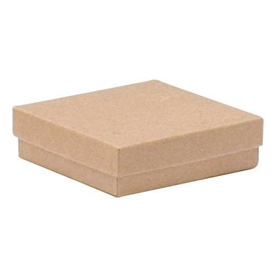 100 PACK - Cotton Fill Box Medium - Kraft Brown 89 x 89 x 25mm - PackQueen