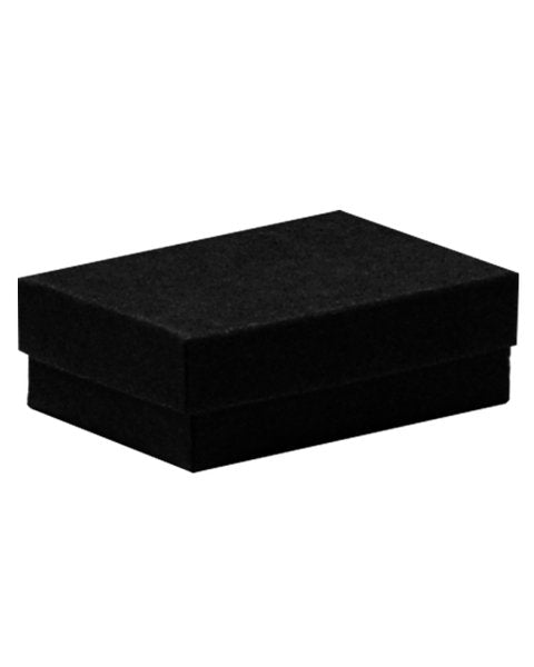 100 PACK - Cotton Fill Box Small - Kraft Black 54 x 79 x 25mm - PackQueen