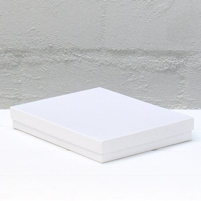 50 PACK - Cotton Fill Box Large - Gloss White 178 x 140 x 25mm - PackQueen