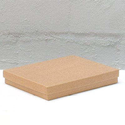 50 PACK - Cotton Fill Box Large - Kraft Brown 178 x 140 x 25mm (PQ2) - PackQueen