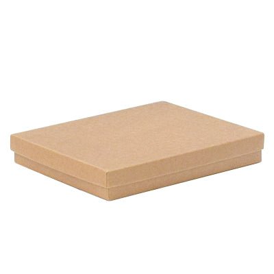 50 PACK - Cotton Fill Box Large - Kraft Brown 178 x 140 x 25mm (PQ2) - PackQueen