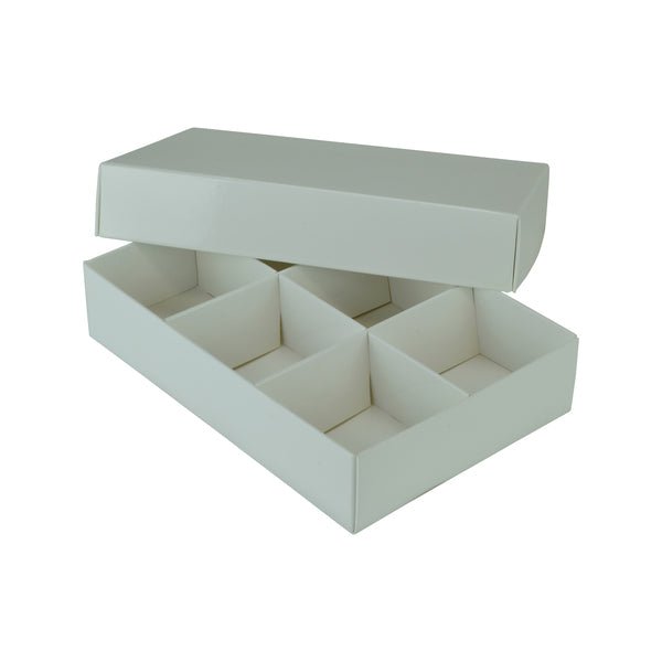 6 Macaroon & Choc Box - Paperboard (Base, Insert & Lid) - PackQueen