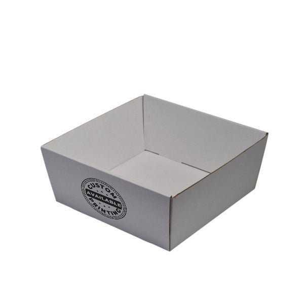 80mm High Large Square Catering Tray - with optional clear lid (Lid purchased separately) - PackQueen