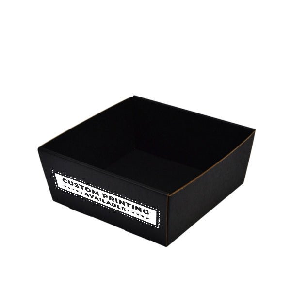 80mm High Medium Square Catering Tray - with optional clear lid (Lid purchased separately) - PackQueen