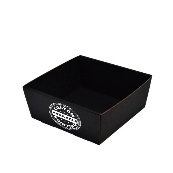 80mm High Small Square Catering Tray - with optional clear lid (Lid purchased separately) - PackQueen