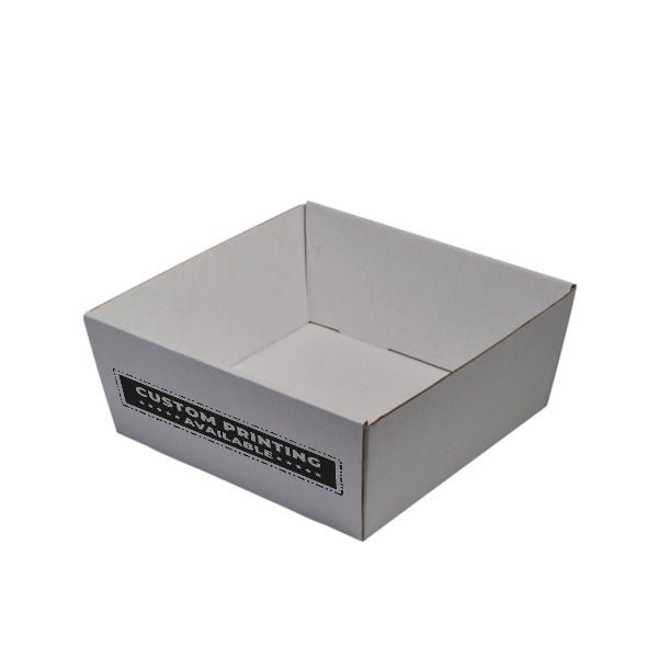 80mm High Small Square Catering Tray - with optional clear lid (Lid purchased separately) - PackQueen