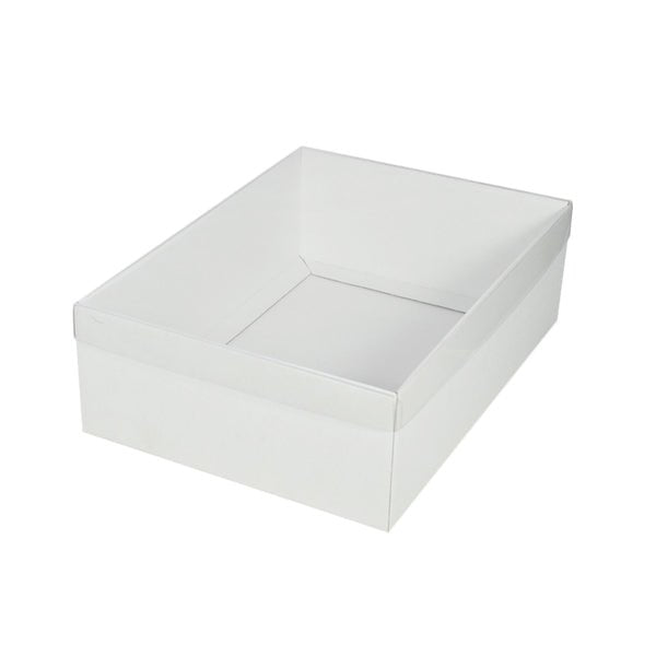A4 Cardboard Gift Box with Clear Lid - 100mm High - PackQueen