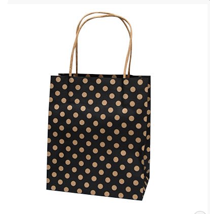 Black Spot Kraft Toddler Paper Bag - 100PK - PackQueen