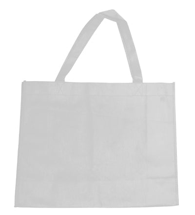 Carnival Non Woven Bags - White - 100PK - PackQueen