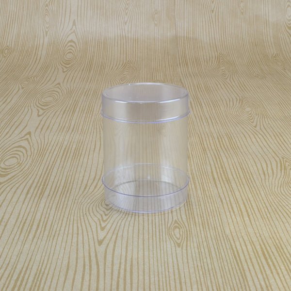 Clear 51mm Cylinder Box 65mm High (Suitable for 2 Macaroons) - 51 x 51 x 65mm - PackQueen