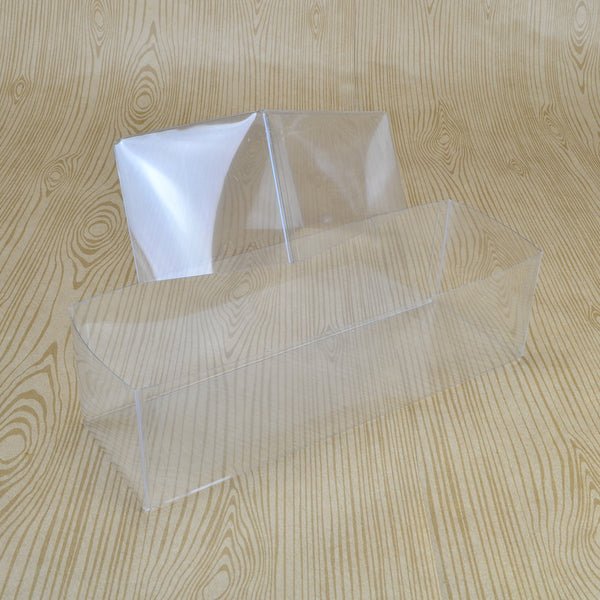 Clear 6 Macaron Box (Base & Lid) - 165 x 50 x 50 mm - PackQueen