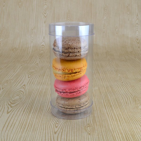 Clear 60mm Cylinder Box 125mm High (Suitable for 3-5 Macaroons) - 60 x 60 x 125mm - PackQueen
