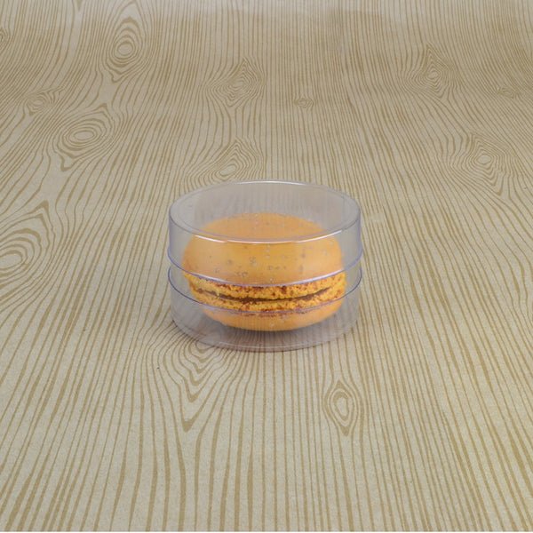 Clear 60mm Cylinder Box 35mm High (Suitable for 1 Macaroon) - 60 x 60 x 35mm - PackQueen