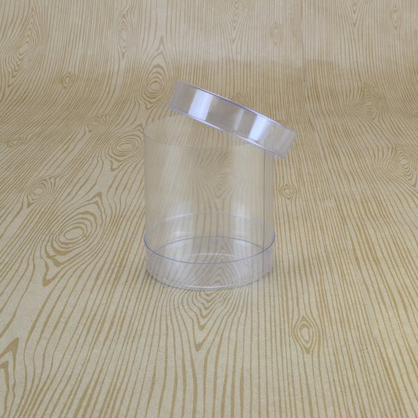 Clear 60mm Cylinder Box 65mm High (Suitable for 1-2 Macaroons) - 60 x 60 x 65mm - PackQueen