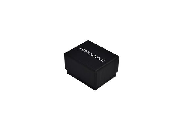 CUSTOM PRINTED Rigid Cardboard Standard Small Jewellery Box - Matt Black - PackQueen