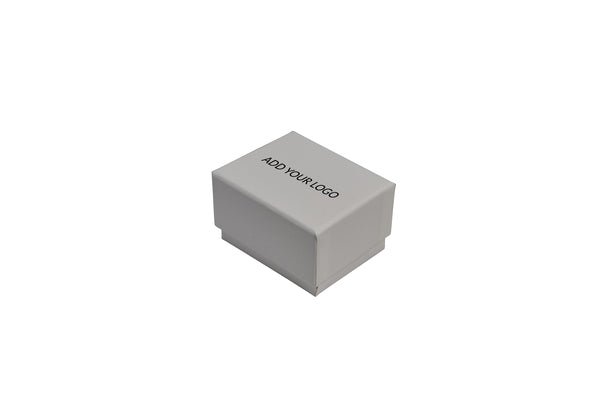 CUSTOM PRINTED Rigid Cardboard Standard Small Jewellery Box - Matt White - PackQueen