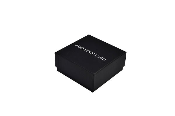 CUSTOM PRINTED Rigid Cardboard Standard Square Jewellery Box - Matt Black - PackQueen