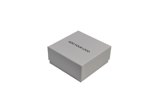 CUSTOM PRINTED Rigid Cardboard Standard Square Jewellery Box - Matt White - PackQueen