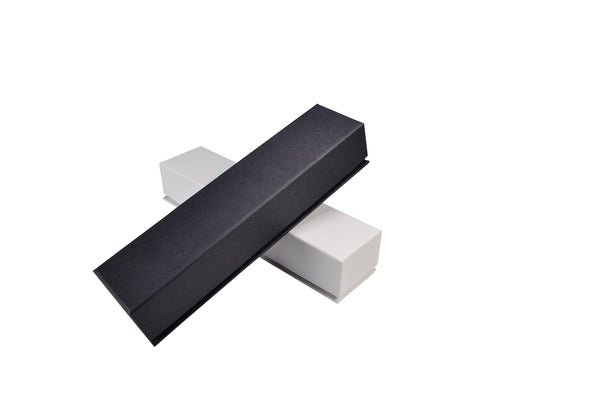 CUSTOM PRINTED Rigid Linen Bracelet Jewellery Box - Charcoal Black - PackQueen