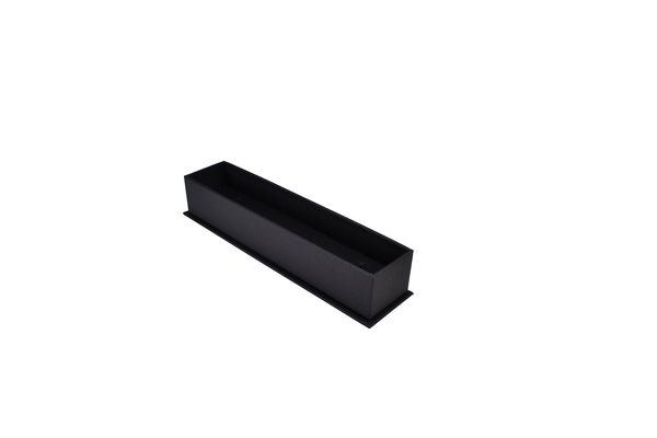 CUSTOM PRINTED Rigid Linen Bracelet Jewellery Box - Charcoal Black - PackQueen