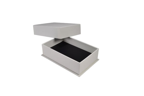 CUSTOM PRINTED Rigid Linen Pendant Jewellery Box - White - PackQueen