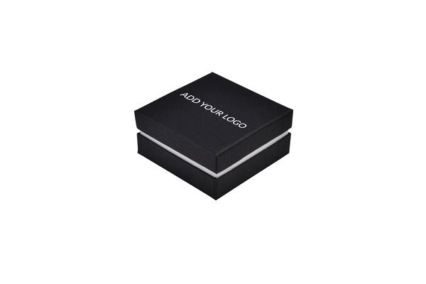 CUSTOM PRINTED Rigid Square Jewellery Box - Two Tone Texture - PackQueen