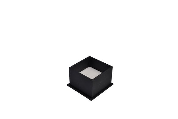 CUSTOM PRINTED Small Rigid Linen Jewellery Box for Rings, Earrings, Pendants - Charcoal Black - PackQueen