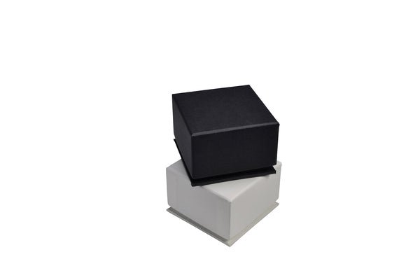 CUSTOM PRINTED Small Rigid Linen Jewellery Box for Rings, Earrings, Pendants - White - PackQueen