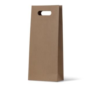 Double DC - Paper Wine Bag Kraft Brown - 100 PACK - PackQueen