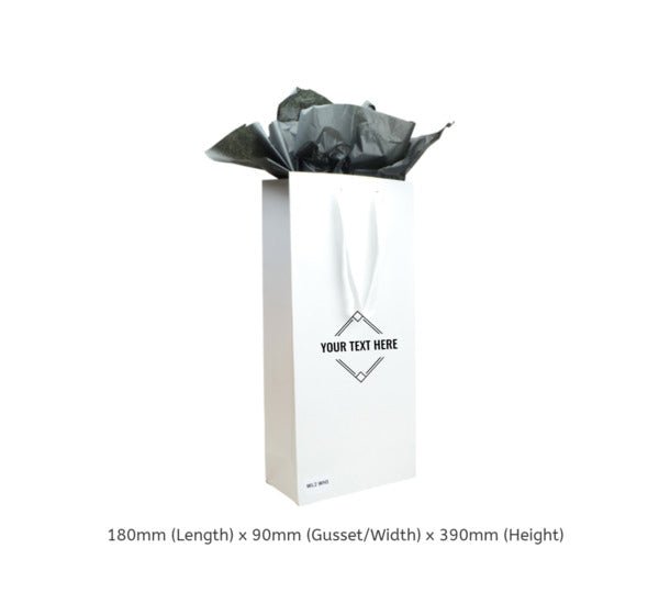 Double Deluxe Matt White - Paper Wine Bag - 100 PACK - PackQueen