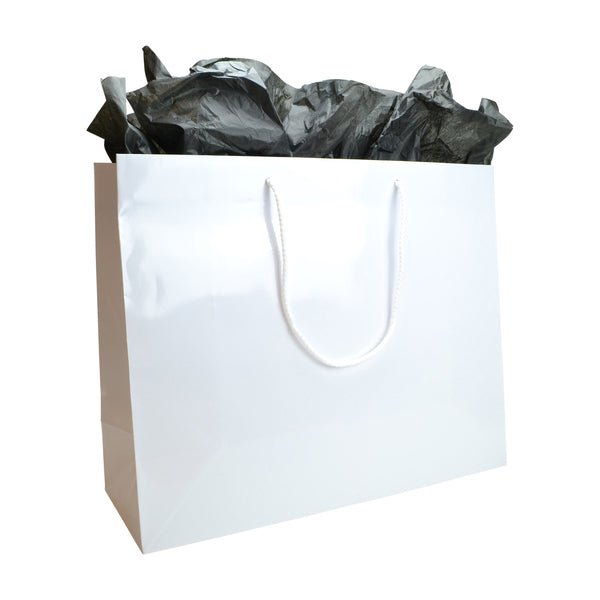 Extra Large - White Gloss Euro Gift Bag (50 PACK) - PackQueen