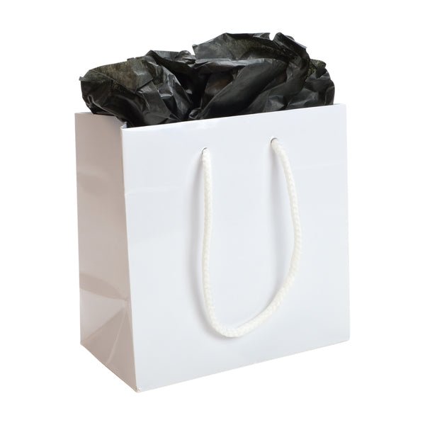 Extra Small - Matt White Laminated European Gift Bag - 200 PACK - PackQueen