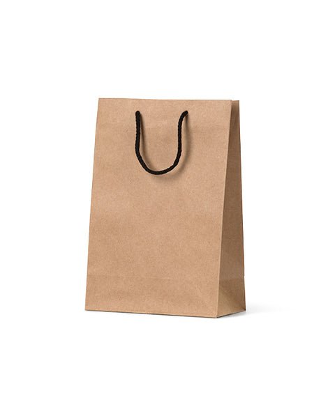 Junior Deluxe Brown Kraft Paper Gift Bag - 250 PACK - PackQueen