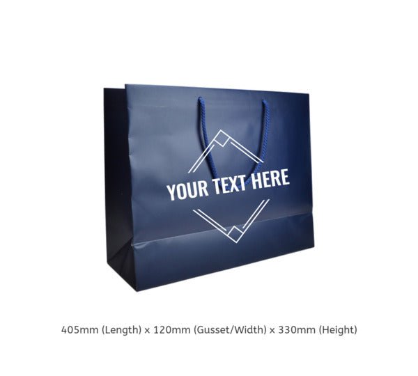 Large - Matt White Laminated European Gift Bag - 50 Pack - PackQueen