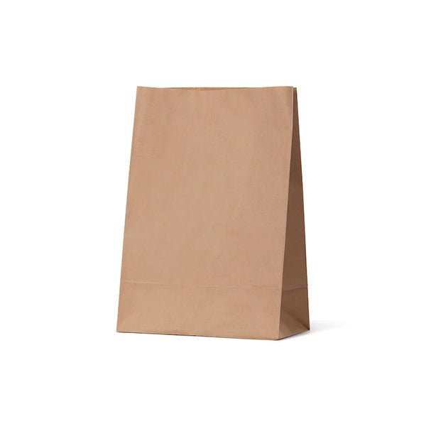 Large Supermarket - Flat Bottom Brown Bag - 250 Pack - PackQueen