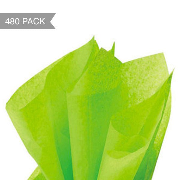 Lime Green Tissue Paper - 500 x 750mm (Bulk 480 Sheets) - PackQueen