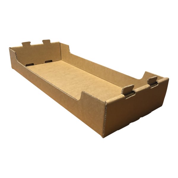 Medium Heavy Duty Stackable Cardboard Catering and Storage Tray (One Piece Self Locking) - PackQueen