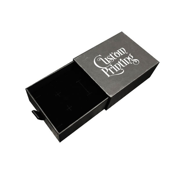Medium Rectangle 90mm Drawer Rigid Jewellery Box (Sleeve, Base & Removable Insert) - PackQueen