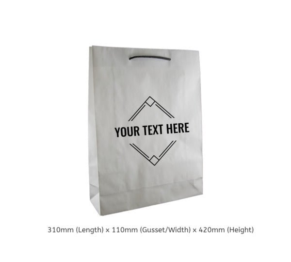 Midi Deluxe Brown Kraft Paper Gift Bag - 250 PACK - PackQueen