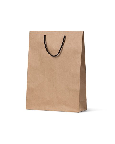 Midi Deluxe Brown Kraft Paper Gift Bag - 250 PACK - PackQueen