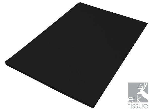 Noir Black Tissue Paper - Acid Free 500 x 750mm (Bulk 480 Sheets) - PackQueen