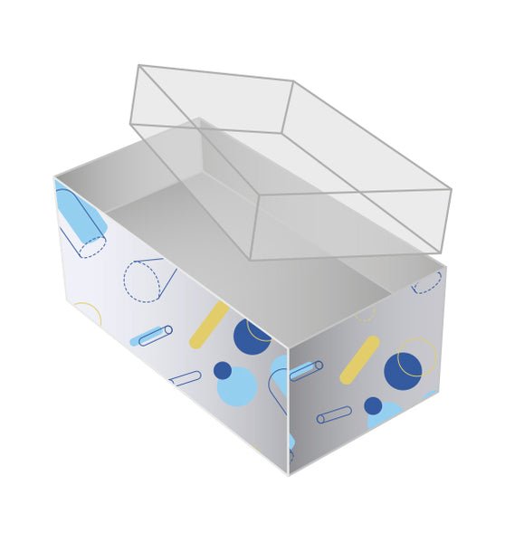 Rectangle 16 Gift Box with Clear Lid - Paperboard (285gsm) - PackQueen