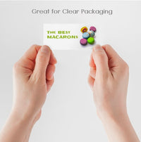 RECTANGLE Poly Laser Clear Gloss Permanent Labels
