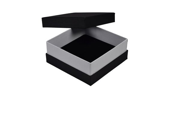Rigid Cardboard Pendant Jewellery Box - Two Tone Texture - PackQueen