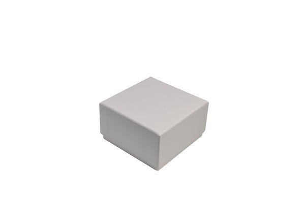 Rigid Cardboard Standard Deep Jewellery Box suitable for watches/cuff bracelet - Matt White (non reversible white suede foam insert) - PackQueen